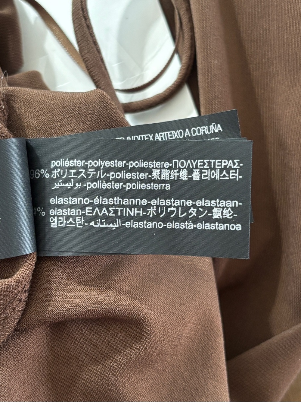 Zara NWT 2025 Ruched Midi Dress in Brown Sz M Wedding Guest Cocktail Prom Grad - Picture 9 of 15
